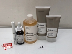 5 X THE ORDINARY ASSORTED BEAUTY PRODUCTS TO INCLUDE GLYCOLIC ACID TONING SOLUTION 240ML