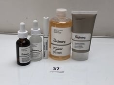 5 X THE ORDINARY ASSORTED BEAUTY PRODUCTS TO INCLUDE MULTI-PEPTIDE LASH & BROW SERUM 5ML