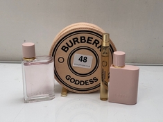 4 X BURBERRY ASSORTED BEAUTY PRODUCTS TO INCLUDE BURBERRY HER EAU DE PARFUM 50ML