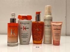 5 X KERASTASE ASSORTED BEAUTY PRODUCTS TO INCLUDE NUTRITIVE SCALP SERUM 90ML