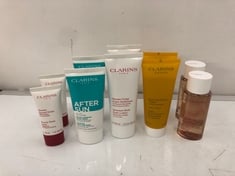 10 X CLARINS ASSORTED BEAUTY PRODUCTS TO INCLUDE CLARINS SOOTHING AFTER SUN BALM 75M
