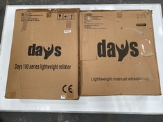 DAYS 100 SERIES LIGHTWEIGHT ROLLATOR TO INCLUDE DAYS LIGHTWEIGHT MANUAL WHEELCHAIR (DELIVERY ONLY)
