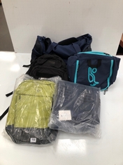 4 X ASSORTED BAGS TO INCLUDE OSPREY GREEN BACKPACK (DELIVERY ONLY)
