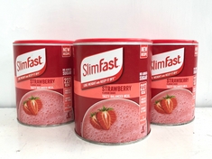 11 X SLIMFAST STRAWBERRY FLAVOUR SHAKE POWDER (DELIVERY ONLY)