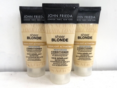 BOX OF BEAUTY ITEMS TO INCLUDE JOHN FRIEDA SHEER BLONDE CONDITIONER (DELIVERY ONLY)