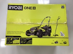 RYOBI ONE PLUS CORDLESS LAWNMOWER & GRASS TRIMMER - RRP £219 (DELIVERY ONLY)