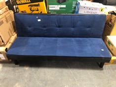 3 SEATER BENCH IN DARK NAVY VELVET (COLLECTION OR OPTIONAL DELIVERY)