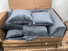 DARK GREY FABRIC SOFA PART (COLLECTION OR OPTIONAL DELIVERY)