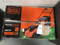 BLACK AND DECKER CORDLESS AUTOSENSE LAWN MOWER - MODEL NO CLMA4820L2 - RRP £308 (COLLECTION OR OPTIONAL DELIVERY)