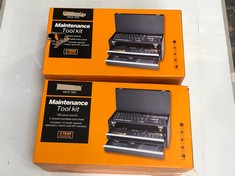 2 X MAINTENANCE TOOL KIT - 186 PCS - TOTAL LOT RRP £240 (COLLECTION OR OPTIONAL DELIVERY)