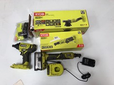 APPROX 6 X ASSORTED RYOBI TOOLS TO INCLUDE RYOBI 18V 3/8'' RATCHET WRENCH - MODEL NO R18RW3-0 (COLLECTION OR OPTIONAL DELIVERY)