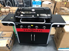 CHAR-BROIL GAS2COAL HYBRID 4+1 BURNER GAS AND COAL BBQ IN BLACK - RRP £525 (COLLECTION OR OPTIONAL DELIVERY)