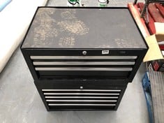 3 DRAWER MIDDLE TOOL CHEST IN BLACK TO INCLUDE 5 DRAWER TOP TOOL CHEST IN BLACK (COLLECTION OR OPTIONAL DELIVERY) (KERBSIDE PALLET DELIVERY)