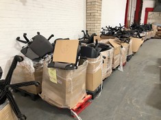 QTY OF TILL CHAIRS TO INCLUDE RH ACTIV 300 TILL CHAIR IN BLACK (DAMAGED / INCOMPLETE) (COLLECTION OR OPTIONAL DELIVERY) (KERBSIDE PALLET DELIVERY)