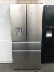 HISENSE 2 DOOR 2 DRAWER FRENCH STYLE FRIDGE FREEZER IN STAINLESS STEEL WITH WATER DISPENSER - MODEL NO. RF540N4WI1 - RRP £799 (COLLECTION OR OPTIONAL DELIVERY)