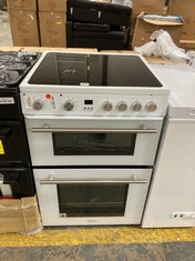 HISENSE DOUBLE ELECTRIC OVEN IN WHITE WITH CERAMIC HOB - MODEL NO. HDE3211BWUK - RRP £379 (COLLECTION OR OPTIONAL DELIVERY)