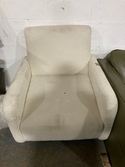 MARBLE ARCH ARMCHAIR IN CREAM FABRIC - RRP £899 (COLLECTION OR OPTIONAL DELIVERY)