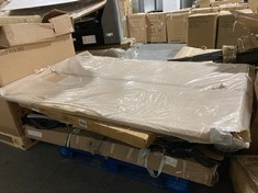 PALLET OF ASSORTED FURNITURE / PARTS TO INCLUDE DOODLE PRODUCTS SMALL DOUBLE BLACK BAILEY HEADBOARD (BOX 1/2 PART ONLY) (COLLECTION OR OPTIONAL DELIVERY) (KERBSIDE PALLET DELIVERY) (COLLECTION OR OPT