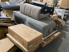 4 X ASSORTED PARTS TO INCLUDE MEDIUM GREY FABRIC SOFA PART (PARTS ONLY) (COLLECTION OR OPTIONAL DELIVERY) (KERBSIDE PALLET DELIVERY)