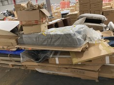 PALLET OF ASSORTED ITEMS TO INCLUDE BLACK CHAIR PART (COLLECTION OR OPTIONAL DELIVERY) (KERBSIDE PALLET DELIVERY)