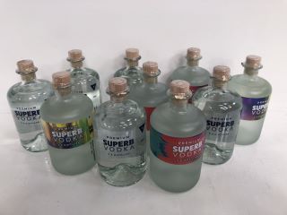 10 X ASSORTED SUPERB VODKA TO INCLUDE RASPBERRY, LIME, LEMON AND CLASSIC (PLEASE NOTE: 18+YEARS ONLY. STRICTLY NO COURIER REQUESTS. COLLECTIONS FROM BA SALEROOM FROM MONDAY 3RD - FRIDAY 7TH JUNE 2024