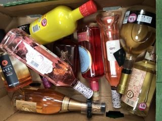 10 X ASSORTED SPIRITS TO INCLUDE EDLER-WILLIAMS, BISSINGER ROSE CHAMPAGNE, RON BENGALO RUM AND ANNO GOLDEN BOTANICALS RUM (PLEASE NOTE: 18+YEARS ONLY. STRICTLY NO COURIER REQUESTS. COLLECTIONS FROM B