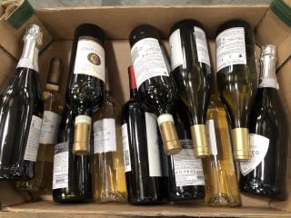 12 X ASSORTED BOTTLES OF WINE TO INCLUDE SARGA BORHAZ, ANDEAN AND ALLINI (PLEASE NOTE: 18+YEARS ONLY. STRICTLY NO COURIER REQUESTS. COLLECTIONS FROM BA SALEROOM FROM MONDAY 3RD - FRIDAY 7TH JUNE 2024