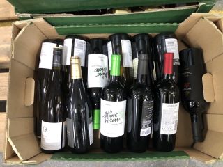 12 X ASSORTED BOTTLES OF WINE TO INCLUDE ANDEAN, LA MANO VERDE, COTIN JAILLET AND BARBERA D'ASTI (PLEASE NOTE: 18+YEARS ONLY. STRICTLY NO COURIER REQUESTS. COLLECTIONS FROM BA SALEROOM FROM MONDAY 3R