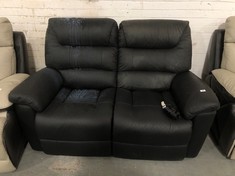 LA-Z-BOY 2 SEATER RECLINER SOFA BLACK FAUX LEATHER RRP- £2,529 (COLLECTION OR OPTIONAL DELIVERY)