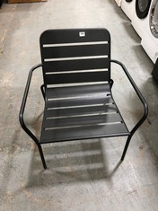 JOHN LEWIS BLACK METAL GARDEN CHAIR (COLLECTION OR OPTIONAL DELIVERY)