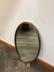 ALMORA OVAL MIRROR - ANTIQUE BRASS - ONE SIZE - (AM3901) - RRP £225 (COLLECTION OR OPTIONAL DELIVERY)