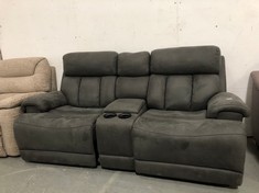 LA-Z-BOY EMPIRE 2 SEATER MOVIE RECLINER SOFA DARK GREY FAUX SUEDE RRP- £3,579 (COLLECTION OR OPTIONAL DELIVERY)