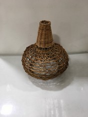 BERU RATTAN LIGHTSHADE - NATURAL RATTAN - SMALL 47 X 39CM (DIA) (BL4001) - RRP £150 (COLLECTION OR OPTIONAL DELIVERY)