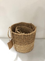 NKOMI BASKET - NATURAL - LARGE 50 X 40CM (DIA) - NB1302 - RRP £70 (COLLECTION OR OPTIONAL DELIVERY)