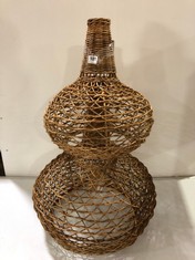 2 X ASSORTED NKUKU SHADES TO INCLUDE BERU RATTAN LIGHTSHADE - NATURAL RATTAN - SMALL 47 X 39CM (DIA) (BL4001) - RRP £150 (COLLECTION OR OPTIONAL DELIVERY)