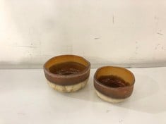 3 X ASSORTED NKUKU ITEMS TO INCLUDE JANKA GLASS TEALIGHTS - DARK AMBER - SET OF 2 - (JT1201) - RRP £28 (COLLECTION OR OPTIONAL DELIVERY)
