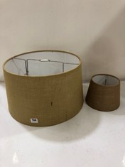 8 X ASSORTED NKUKU SHADES TO INCLUDE DIA JUTE LIGHTSHADE - NATURAL - SMALL 14.5 X 15.5/20CM (DIA) - DL3601 - RRP £35 (COLLECTION OR OPTIONAL DELIVERY)