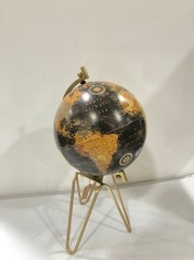 EBU DECORATIVE GLOBE - ANTIQUE BRASS - LARGE 64 X 32CM (DIA) - EG2902 - RRP £125 (COLLECTION OR OPTIONAL DELIVERY)
