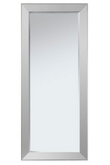 LEANER MIRROR IN SILVER WITH RECTANGLE BEZZEL DETAILS (COLLECTION OR OPTIONAL DELIVERY)