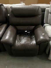 LA-Z-BOY STATEN BROWN FAUX LEATHER RECLINER ARMCHAIR RRP- £1,679 (COLLECTION OR OPTIONAL DELIVERY)