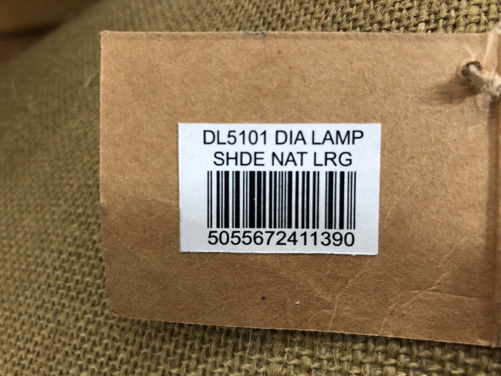 John Pye Auctions 5 X ASSORTED NKUKU SHADES TO INCLUDE DIA JUTE LIGHTSHADE NATURAL LARGE