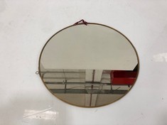 KIKO ROUND MIRROR - ANTIQUE BRASS - LARGE 0.5 X 38CM (DIA) - KM0804 - RRP £60 (COLLECTION OR OPTIONAL DELIVERY)