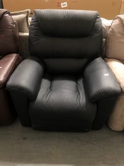 LA-Z-BOY STATEN BLACK FAUX LEATHER RECLINER ARMCHAIR RRP- £1,679 (COLLECTION OR OPTIONAL DELIVERY)