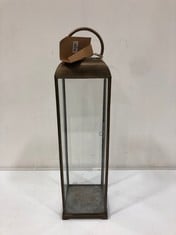 KASO LANTERN - AGED ANTIQUE BRASS - LARGE - KL0902 - RRP £95 (COLLECTION OR OPTIONAL DELIVERY)