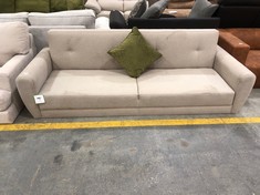 JACK 3 SEATER SOFA IN SOFT BEIGE RRP- £399 (COLLECTION OR OPTIONAL DELIVERY)