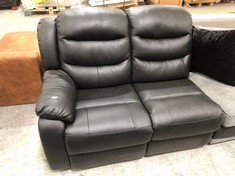 BLACK FAUX LEATHER MANUAL RECLINER CORNER SOFA PART (COLLECTION OR OPTIONAL DELIVERY)