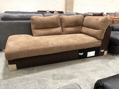 AMSTRONG LEFT HAND CORNER SOFA PART IN VIPER CHOCOLATE (COLLECTION OR OPTIONAL DELIVERY)