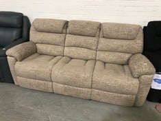 LA-Z-BOY STATEN 3 SEATER MANUAL RECLINER SOFA BEIGE FABRIC RRP- £1,263 (COLLECTION OR OPTIONAL DELIVERY)