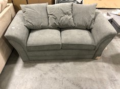 DURY 2 SEATER SCATTERBACK SOFA IN GREY FABRIC - RRP £379 (COLLECTION OR OPTIONAL DELIVERY)