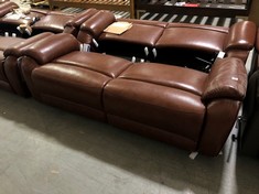 LA-Z-BOY WINCHESTER VINTAGE TAN FAUX LEATHER 2 SEATER SOFA PART (NO BACK) (COLLECTION OR OPTIONAL DELIVERY)